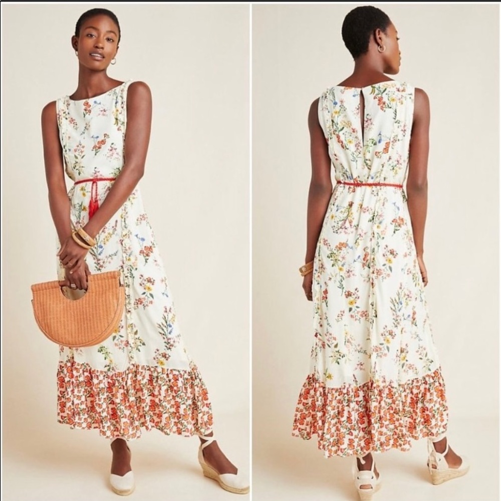 NWT Farm Rio Anthropologie floral dress xs maxi